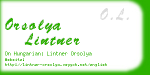 orsolya lintner business card